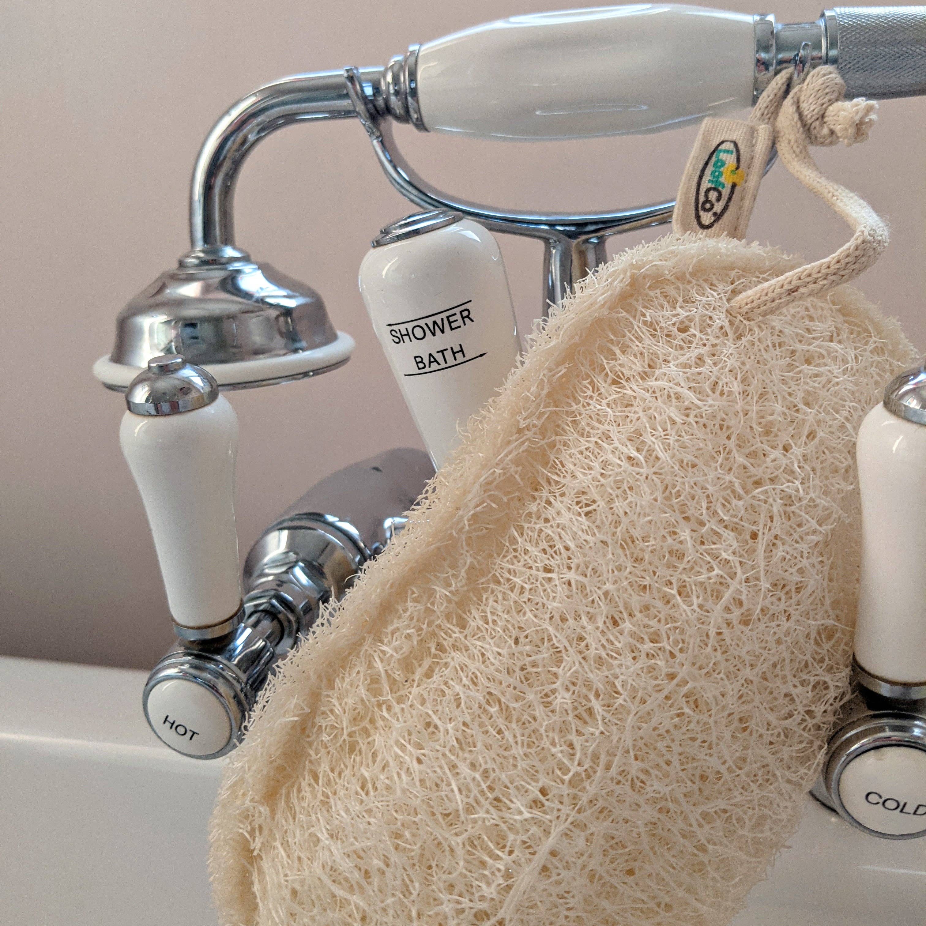 LoofCo Bathroom Cleaning Pad – Natural Loofah Scrubber for Surfaces - Image 4