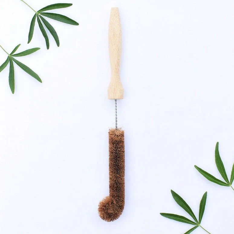 EcoCoconut Plastic Free Bottle Brush, Eco Friendly Washing Brush