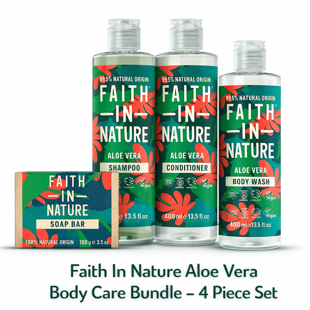Faith In Nature Aloe Vera Body Care Bundle – 4 Piece Set