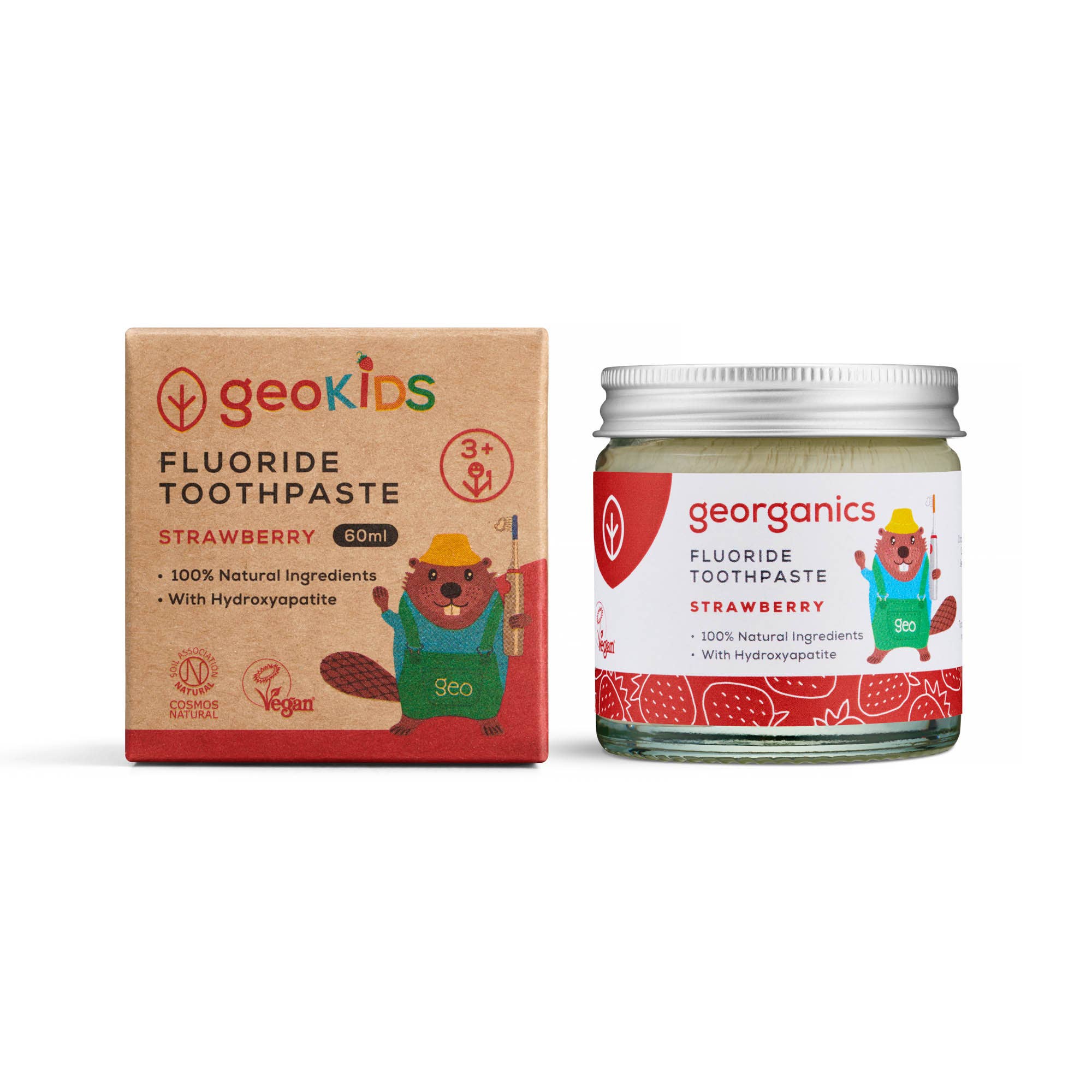 Geo Kids Fluoride Toothpaste - 100% Natural, Non-Foaming Formula - Image 2