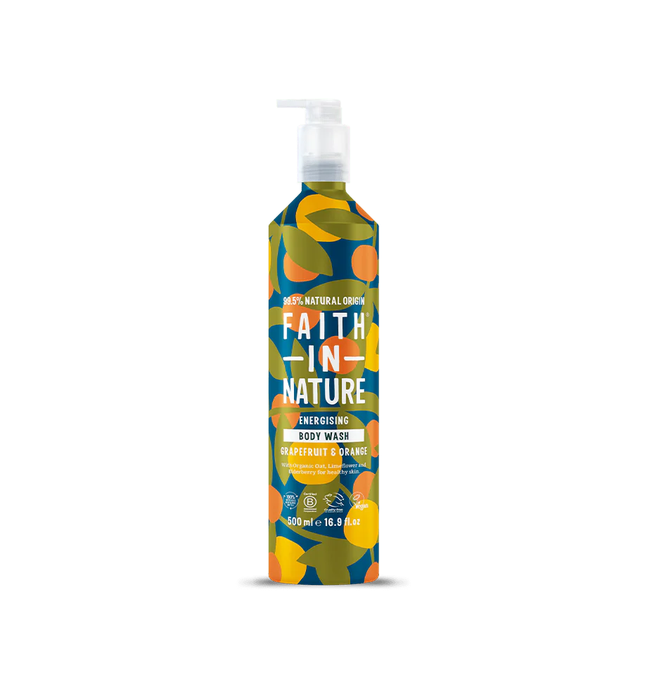 Grapefruit & Orange Body Wash 500ml Aluminium – 99.5% Natural Origin
