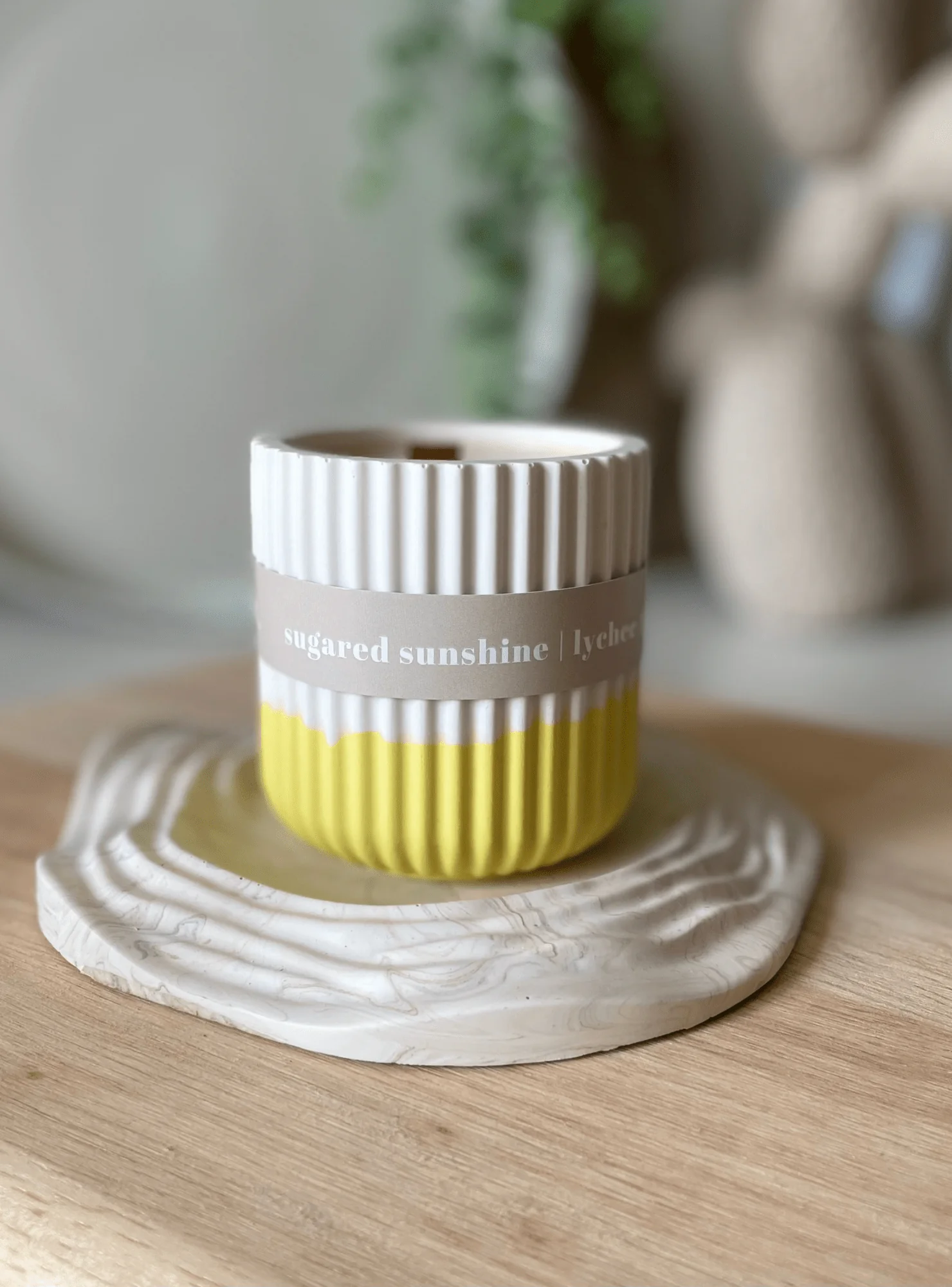 Lychee Stoneware Soy Candle – Fresh Fruity Tropical Candle - Image 3