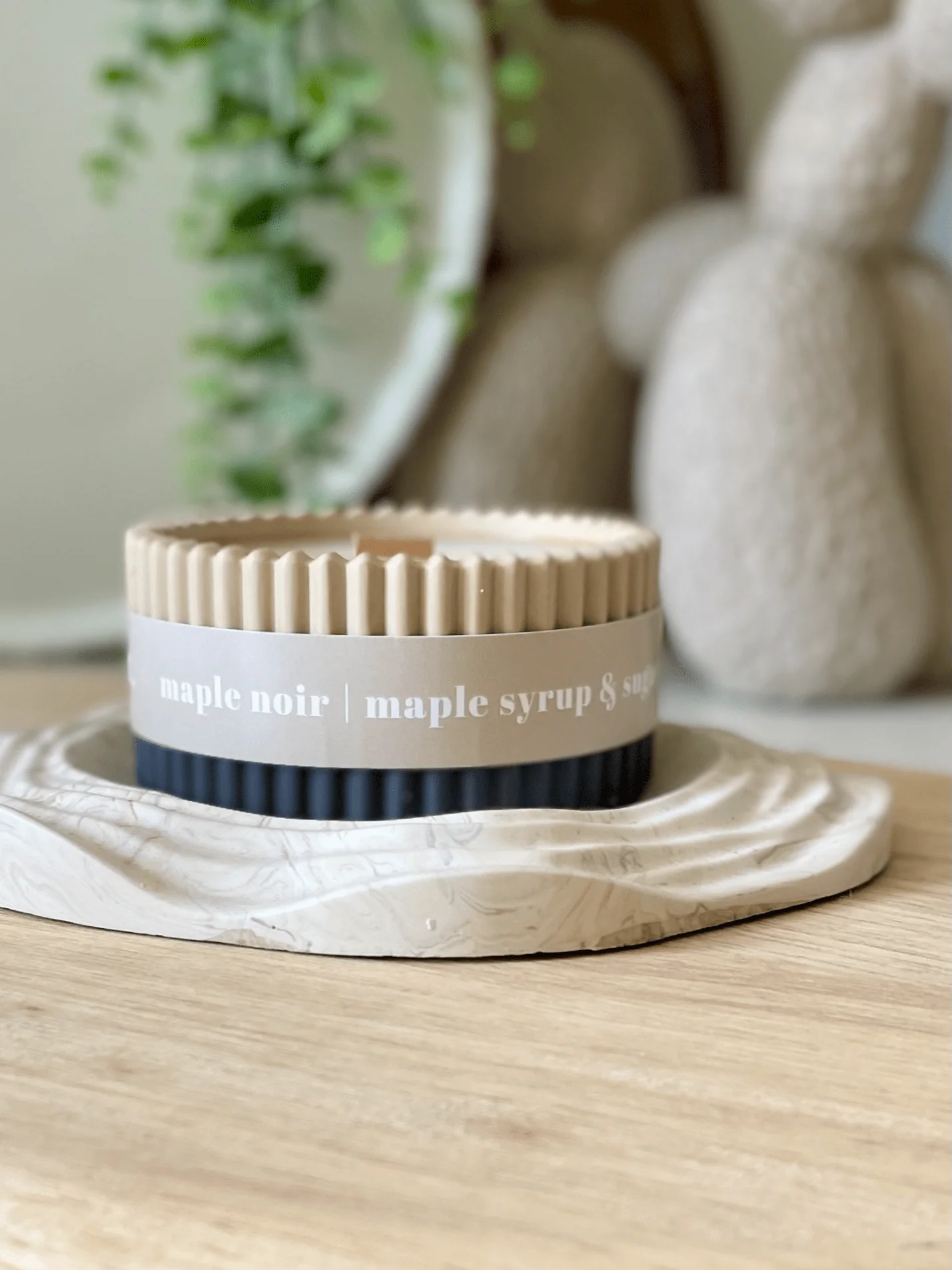 Maple Syrup Stoneware Soy Candle – Rustic Scandi Home Fragrance - Image 5