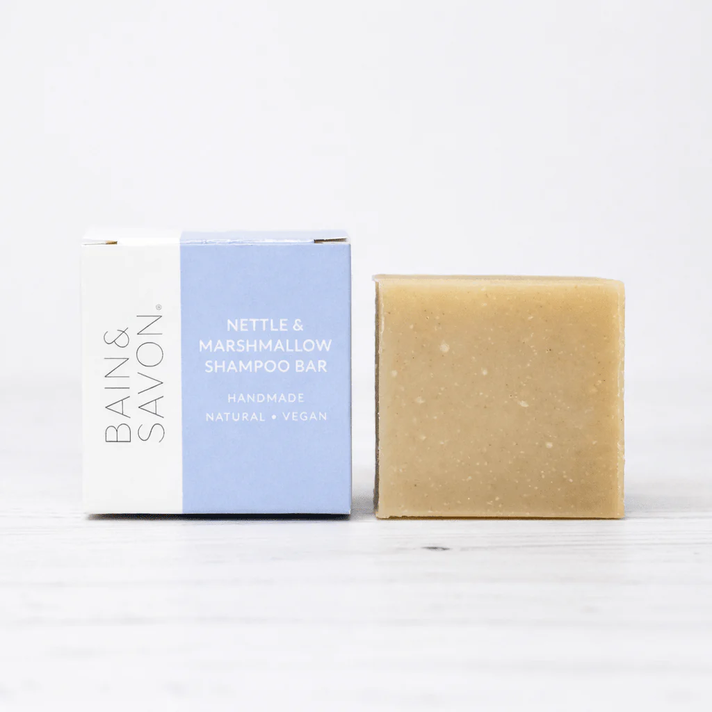 Nettle & Marshmallow Enriching Shampoo & Body Bar - Plastic Free Eco Shower Bars, 110g