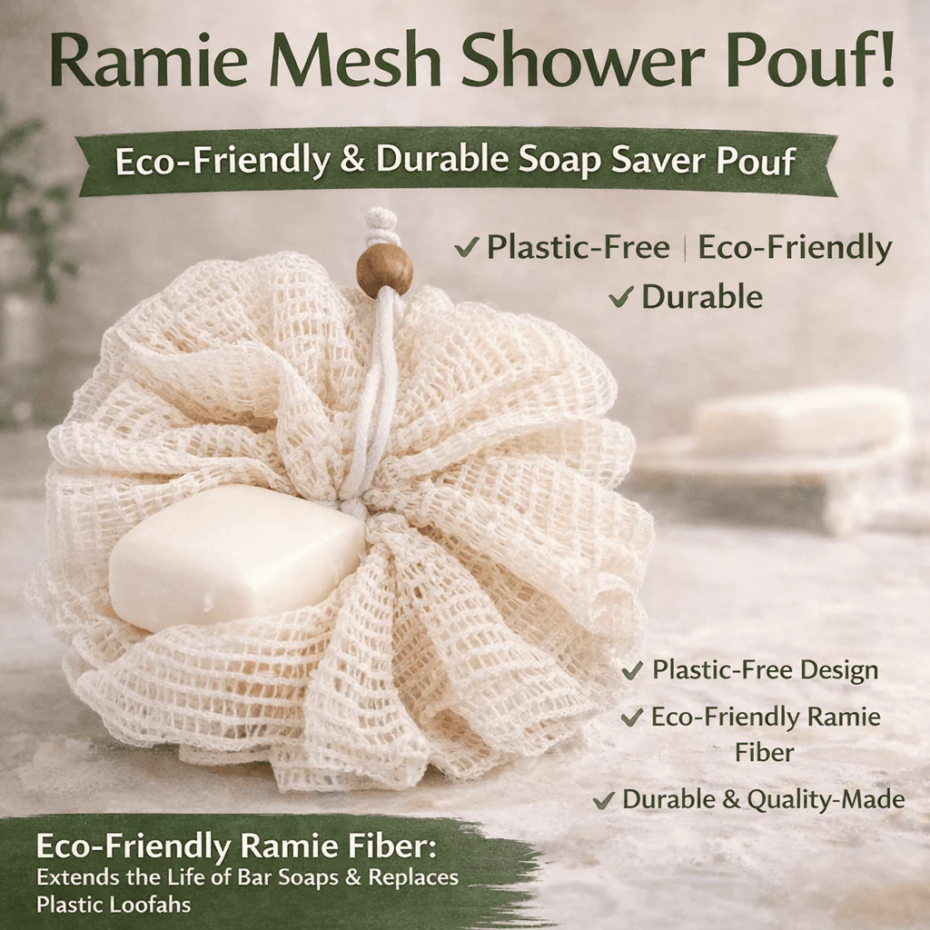 Mesh Shower Pouf