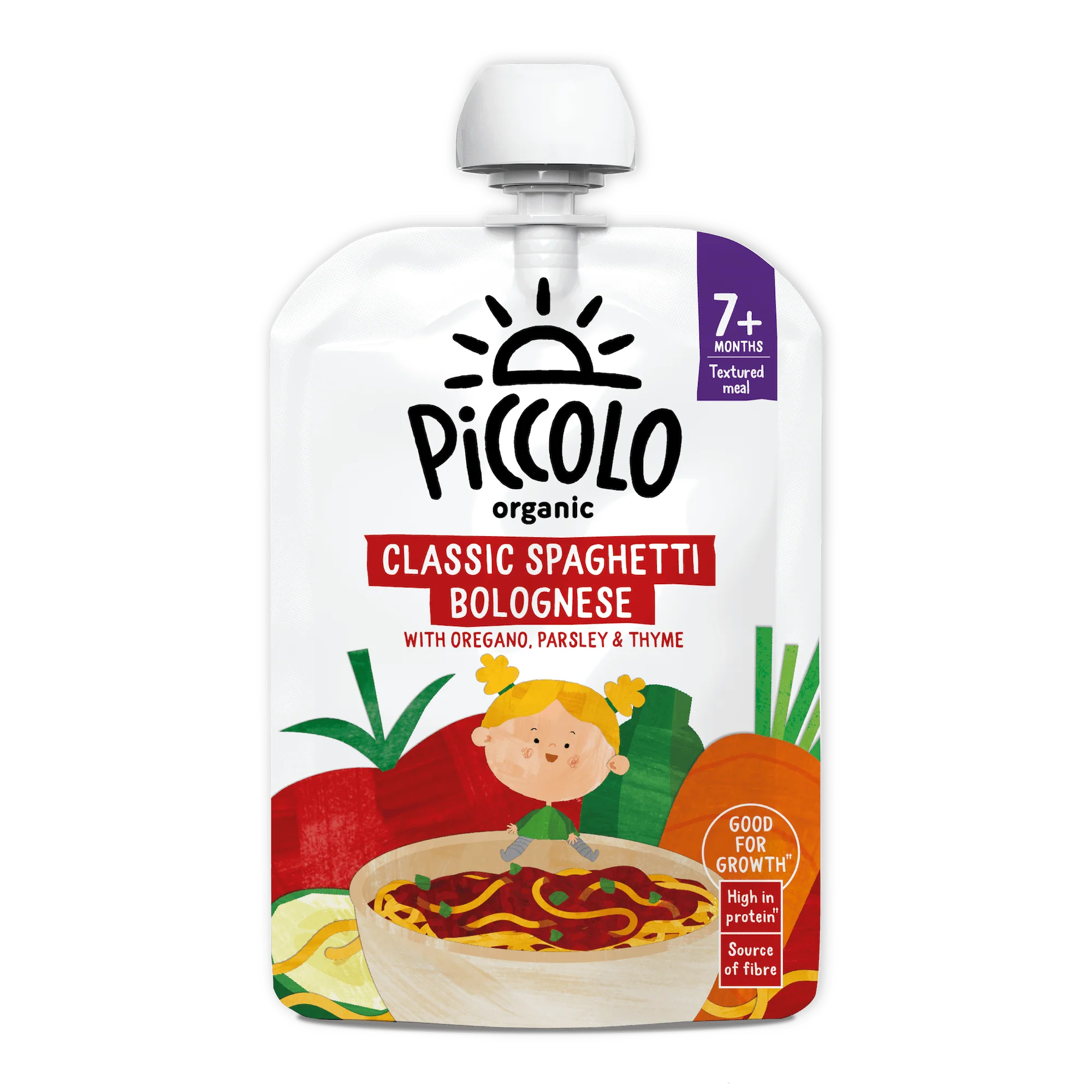 Piccolo Organic Spaghetti Bolognese Baby Food 130g 7m+
