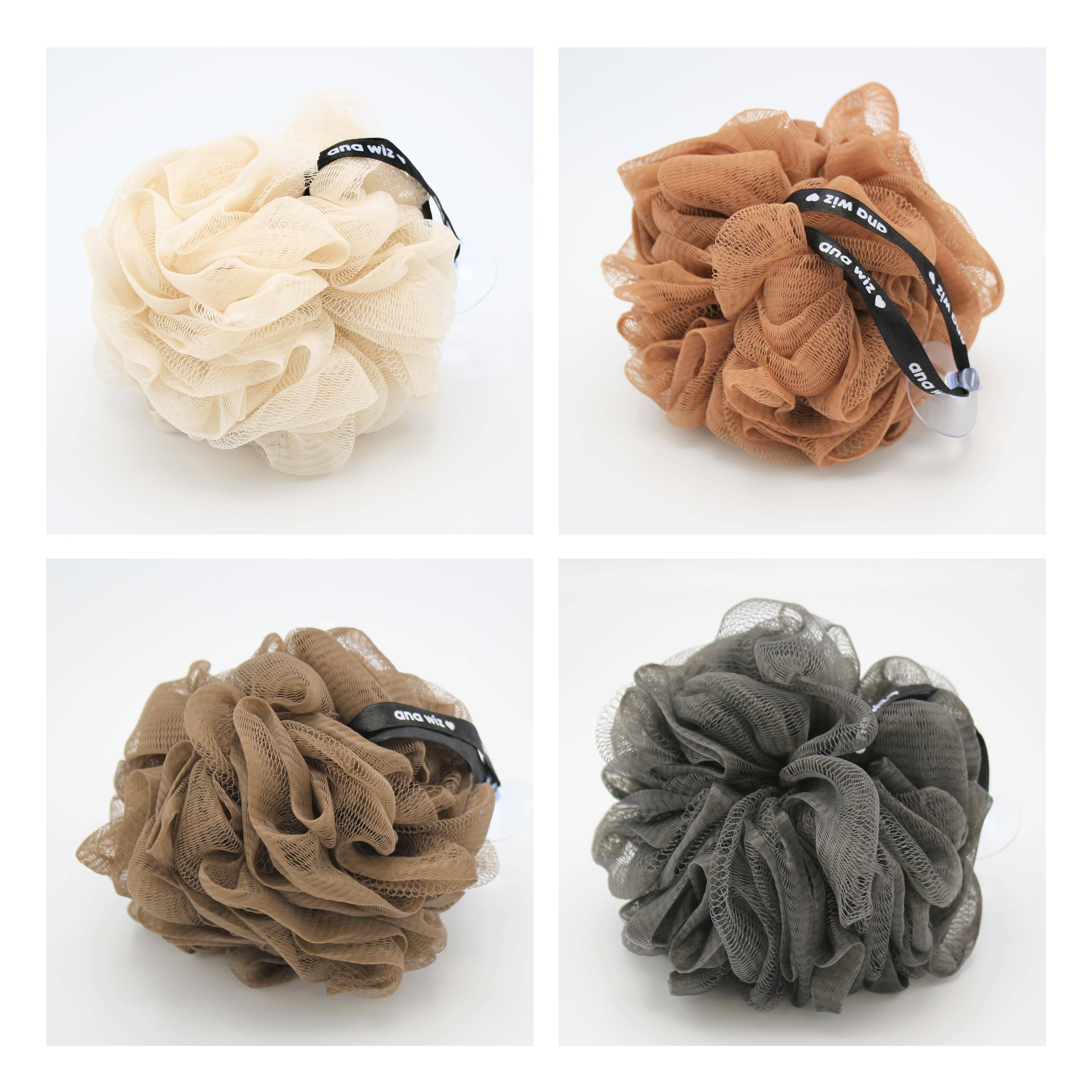 Premium Recycled Bath Puffs – Pack of 4 Eco-Friendly Shower Sponges - Image 3