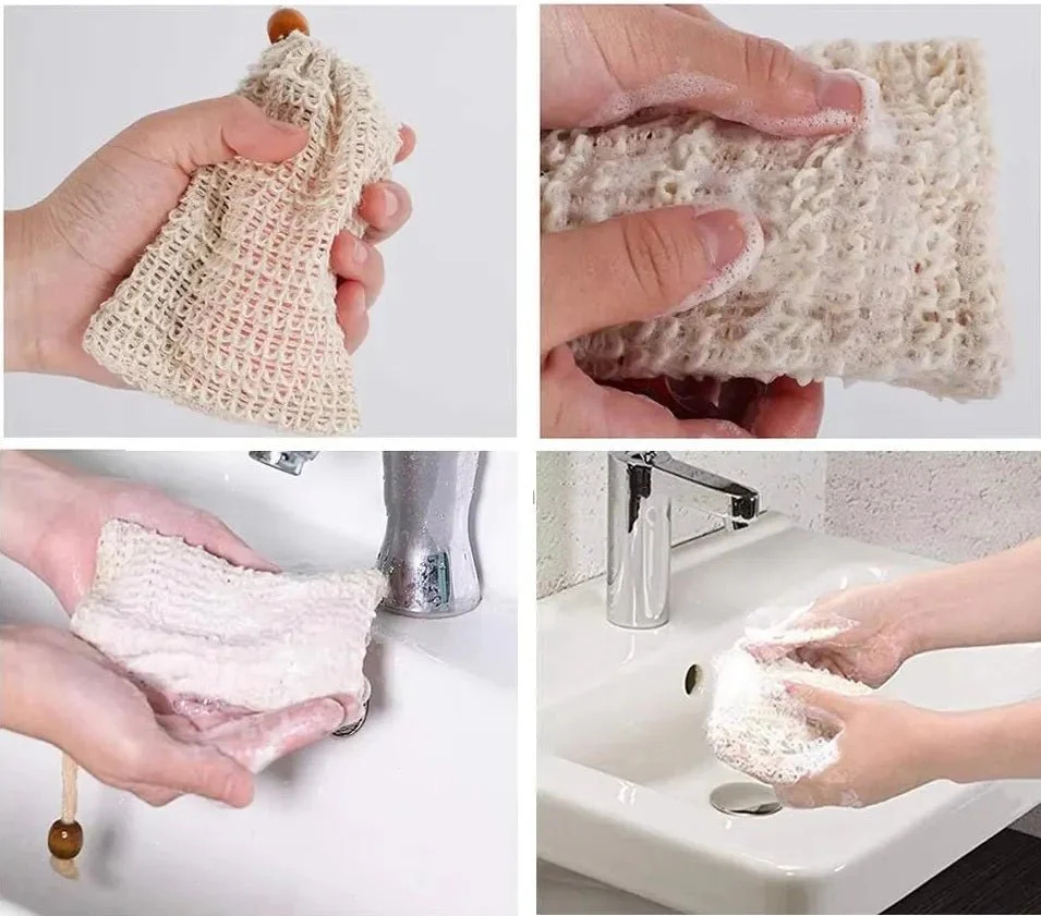 Natural Sisal Soap Bag - Image 3