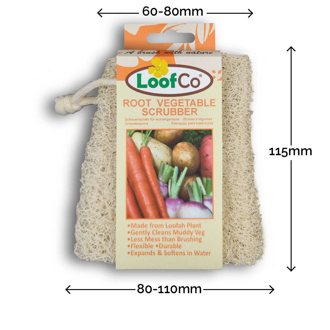 LoofCo Root Vegetable Scrubber – Natural Loofah Veggie Cleaner with Cotton Loop - Image 6