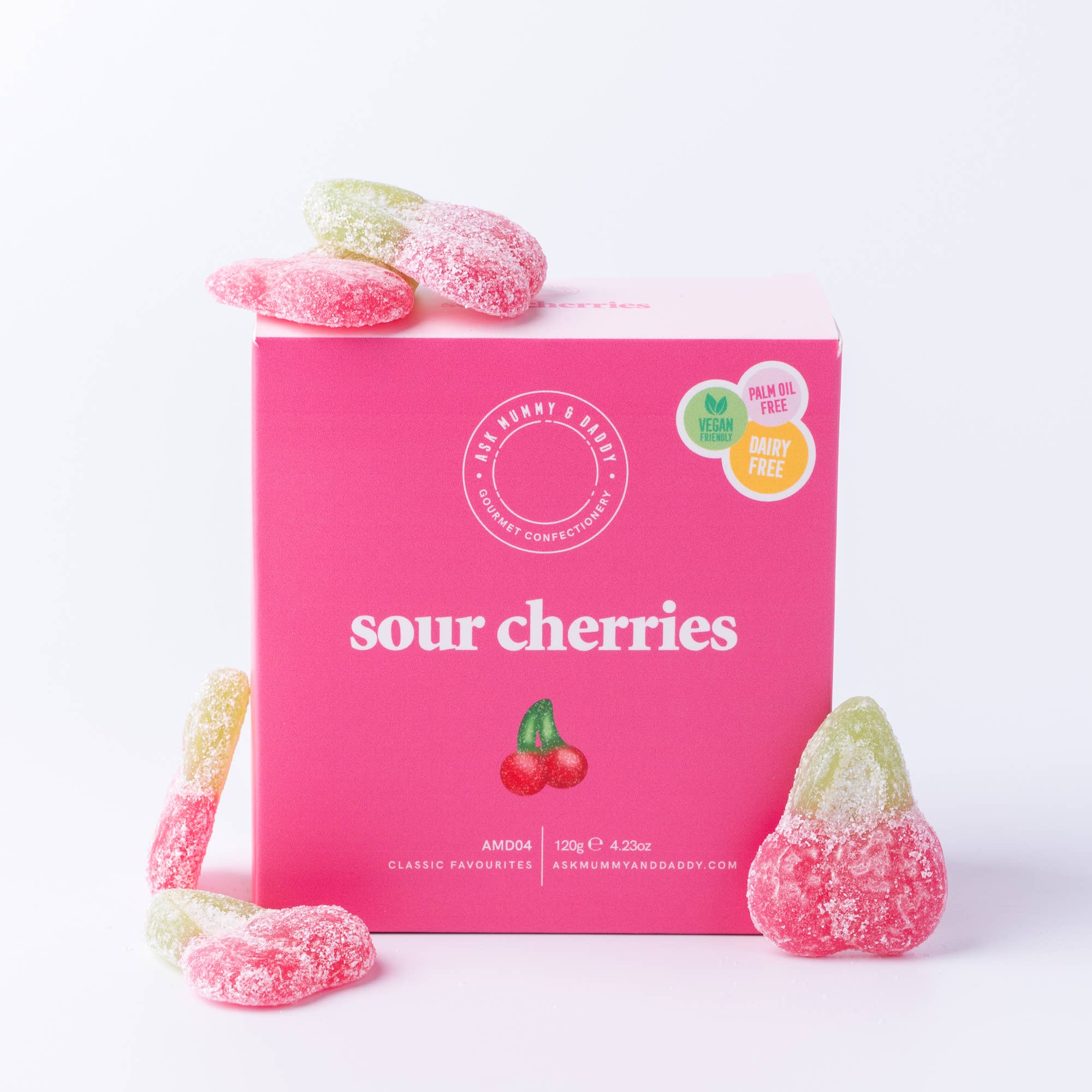 Ask Mummy & Daddy Sour Cherries Gift Box – Sour Cherry Flavoured Sweets - Image 2