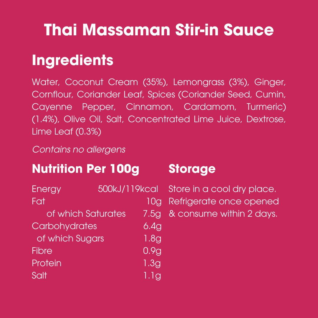 Thai Massaman Stir-in Sauce 260g – Low FODMAP, Gluten Free & Vegan - Image 5