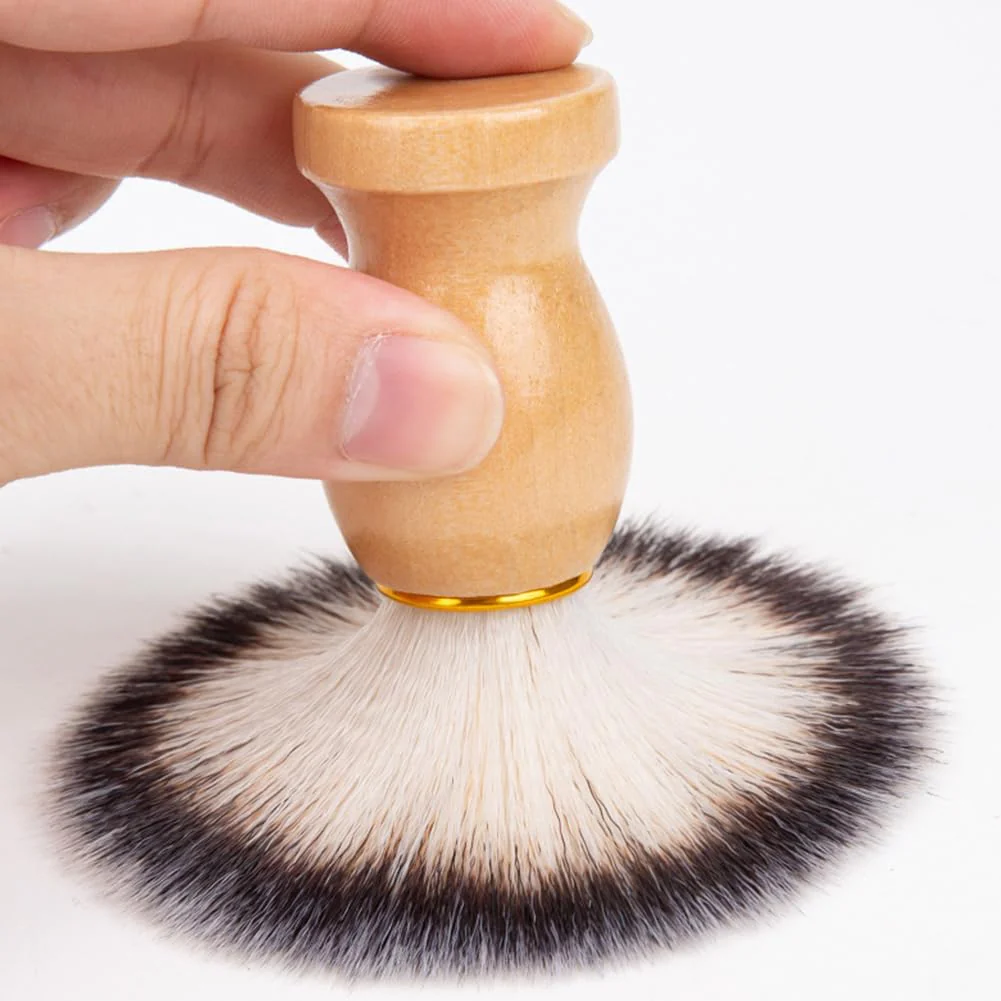 Traditional Handcrafted Shaving Brush with Wooden Handle - Image 2